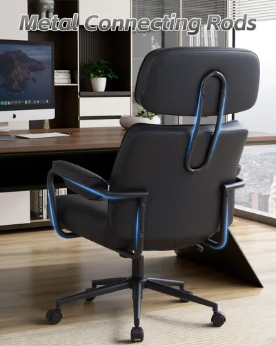 Vista 7 de Silla de oficina grande y alta de 500 libras, silla de escritorio cómoda, silla de computadora de gran tamaño extra ancha, sillas modernas