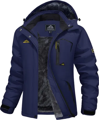 Vista 6 de MAGCOMSEN Chaqueta de Esquí para Mujer Impermeable Aislada Chaqueta de Nieve Cálida Resistente al Viento Abrigos de Invierno con Capucha Chaqueta