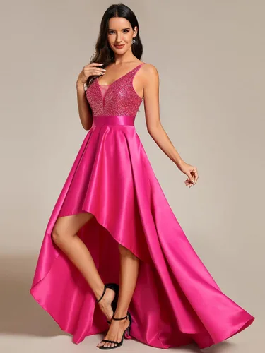 Vista 4 de Ever-Pretty Vestido de fiesta largo con cuello en V para mujer, 0667