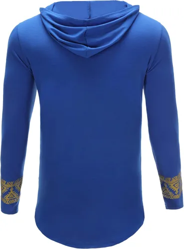 Vista 3 de Pacinoble - Camisa de manga larga para hombre con diseño africano, Dashiki, ajuste estrecho