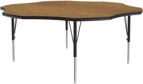 Vista 49 de Correll - Mesa rectangular de actividades para el aula de 24 x 36 pulgadas, altura ajustable (19-29 pulgadas), parte superior de nogal colonial