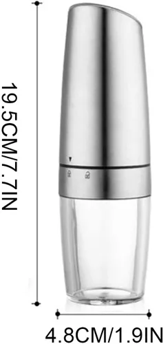 Vista 3 de Molinillo eléctrico automático de pimienta, molinillo de especias de inducción por gravedad, molinillo de pimienta, juego de molinillo de sal