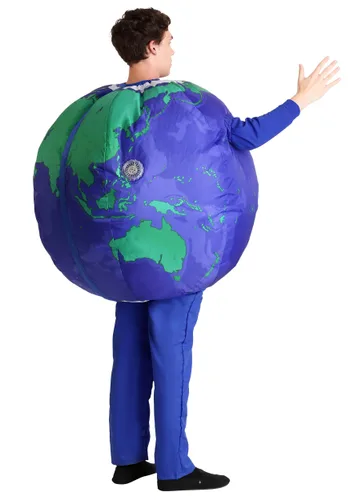 Vista 6 de Disfraz Inflable de Tierra para Adultos Multicolor