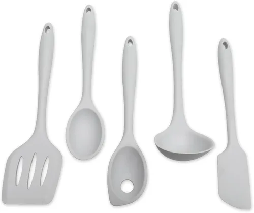 Vista 23 de Chef Craft Juego de herramientas de cocina de silicona premium multicolor de 5 piezas, surtido (42086)