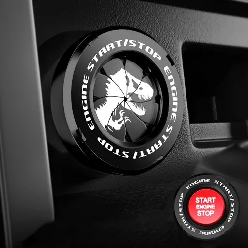 Vista 17 de Cubierta de Botón de Arranque Giratorio, Accesorios de Motor de Coche Push to Start Stop, Cubierta de Interruptor de Encendido Automático, Regalo