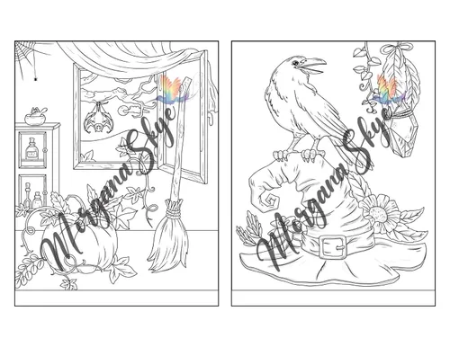 Vista 8 de Witchcraft Coloring Book for Adults Channel Your Creative Energy and Discover the Magic of Plants, Herbs, Crystals, and Beyond