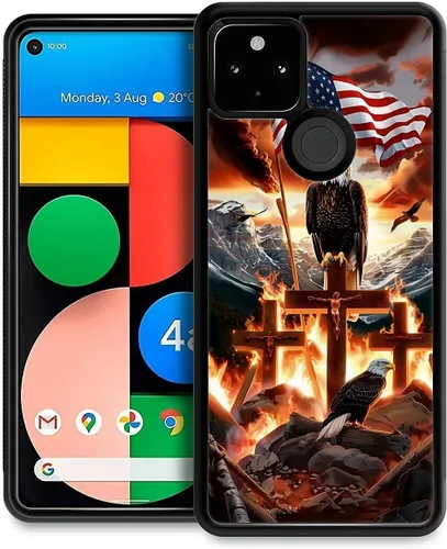 Vista 177 de Compatible con Google Pixel 4A 5G Mobile Case Creative Acrylic Panel trasero Silicona Protección Grip especialmente diseñado para Google Pixel 4A 5G