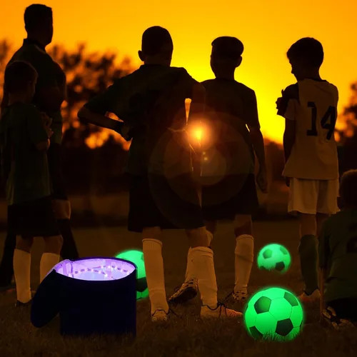 Vista 6 de Hiboom Cargador de luz UV, bolsa de recarga LED grande para brillar en la oscuridad, Kickball Dodgeball fútbol, fútbol, baloncesto, voleibol