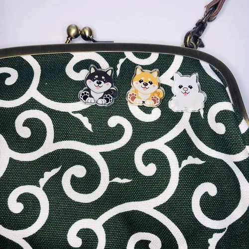 Vista 6 de Shiba Inu Kawaii - Pines acrílicos