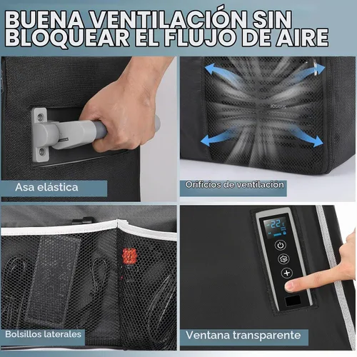 Vista 7 de BougeRV Funda protectora aislada de 53 cuartos de galón, funda para refrigerador portátil de 12 voltios, funda para congelador de automóvil