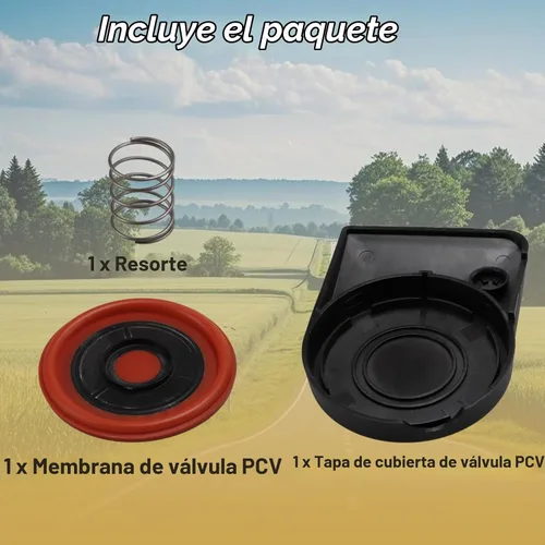 Vista 3 de FUSCH Tapa de la Válvula PCV con Membrana de Cobertura de Balancín, Kit de Reparación de Sellado de la Membrana de Válvula PCV Compatible con MINI