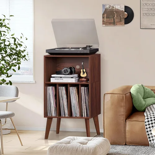 Vista 40 de Lerliuo - Soporte para tocadiscos, soporte para tocadiscos negro con capacidad para hasta 160 álbumes
