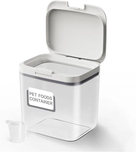 Vista 12 de LivLab Mker Contenedor de almacenamiento de comida para perros, contenedor hermético de 25 libras para alimentos para mascotas con taza medidora