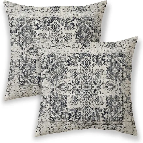 Vista 26 de BETGINY Fundas de almohada boho de 16x16 pulgadas, diseño étnico marrón beige, fundas de almohada decorativas para exteriores para sofá