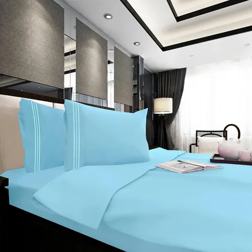Vista 3 de Elegant Comfort Lujoso juego de sábanas de microfibra de 4 piezas, transpirable, suave calidad hotelera de 1500 hilos, bolsillo profundo y fácil
