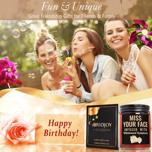 Vista 7 de Regalos divertidos para amigos para mujeres y hombres, vela Miss Your Face para ella y él, divertido cumpleaños, amistad, regalo relajante, vela