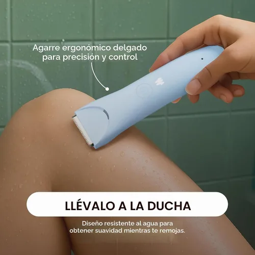 Vista 5 de MERIDIAN Slimmer Trimmer – Maquinilla de afeitar eléctrica para mujer, recortador de línea de bikini y pelo púbico, recargable e impermeable, sin