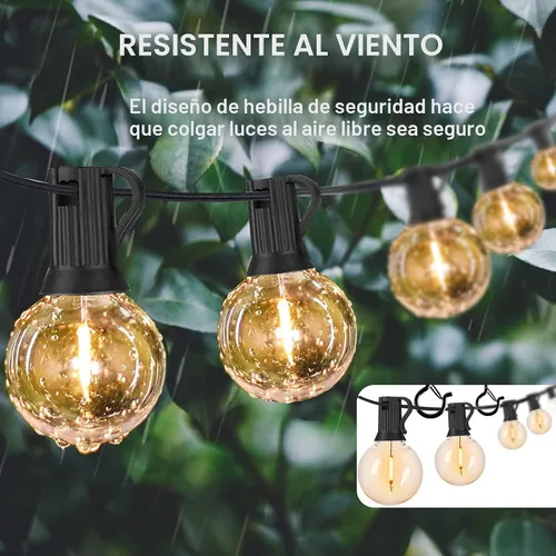 Vista 3 de ADIIL 12 ganchos Q con hebilla de seguridad, ganchos de tornillo resistentes al viento para colgar luces de cadena al aire libre, plantas, luces