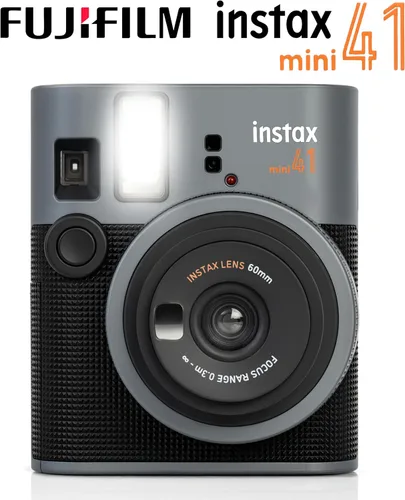 Vista 3 de Fujifilm Cámara Instax Mini 41 de película instantánea negra + paquete de 20 impresiones instantáneas Instax