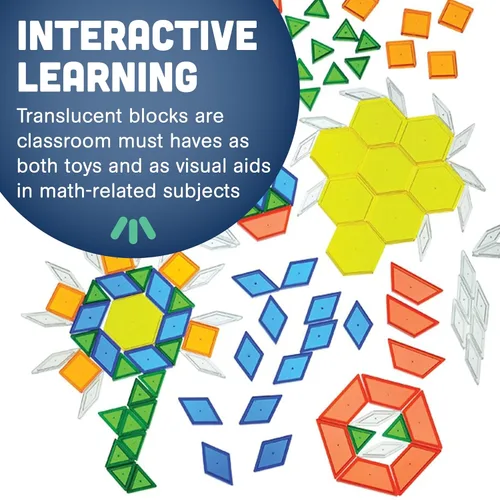 Vista 4 de Bloques translúcidos para diseño Constructive Playthings, set de 147 piezas, EDX-147