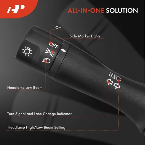 Vista 3 de Interruptor de señal de giro A-Premium, atenuador de faros, luz de estacionamiento, conjunto de palanca del interruptor de limpiaparabrisas