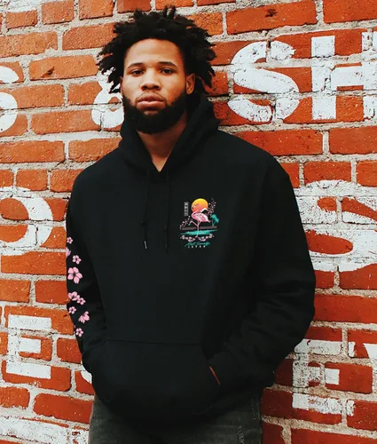 Vista 2 de Riot Society Sudadera con capucha estampada o bordada para hombre