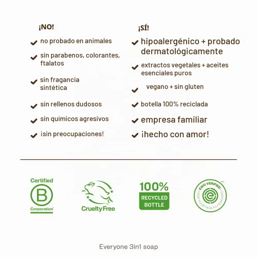 Vista 4 de EO, Jabón 3 en 1 vainilla lavanda, 32 onzas líquidas
