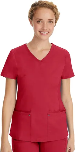 Vista 11 de Healing Hands - Camiseta médica con cuello en V para mujer, suave, elástica Negro