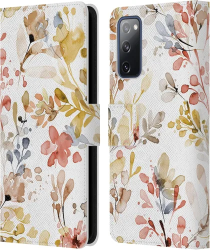 Vista 178 de Head Case Designs Officially Licensed Ninola Beige Wild Grasses Leather Wallet Case Compatible with Samsung Galaxy A07 4G