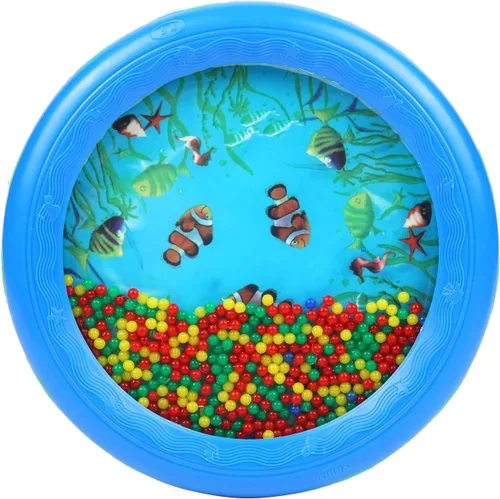 Vista 2 de Musfunny Tambor de Olas de Mar con Cuentas. Instrumento Musical con Suaves Sonidos del Mar. Juguetes Educativos de Música para Niños, Niñas y Bebés