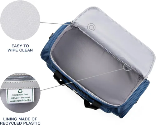 Vista 10 de Travelpro Maxlite 5 - Bolsa de viaje ligera para viajes nocturnos, con compartimento inferior caído, bolsa de viaje