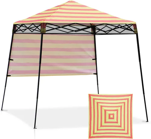 Vista 27 de EAGLE PEAK Toldo Emergente de 8x8 pies con Pared Lateral, Compacto, Portátil con Patas Inclinadas, Refugio Solar Instantáneo para Playa, Deportes