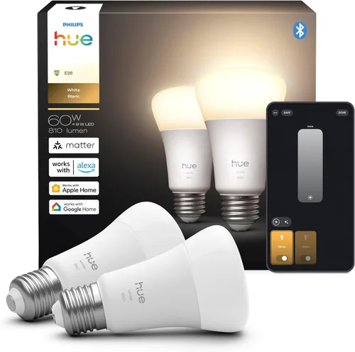 Vista 11 de Philips Hue 476951 Bombilla inteligente, 2, blanco suave (solo regulable), 2 cuenta