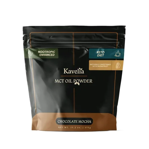 Vista 9 de Crema de café en polvo de aceite MCT sin stevia (regular, vainilla francesa)