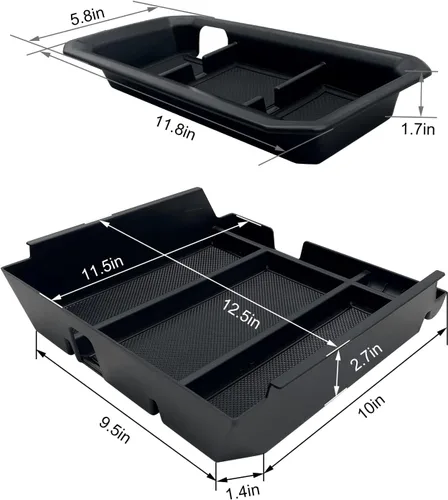 Vista 5 de Organizador de consola central, organizador de tablero compatible con Toyota Tundra 2022 2023 2024 2025