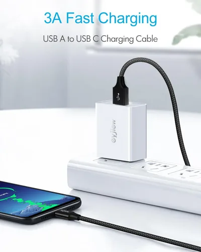 Vista 4 de Cable USB a USB C, cable USB A a USBC para iPhone 17/16/15 Serie, para Samsung Galaxy S26 S25 A17 A16, Moto G Play, estuche de carga