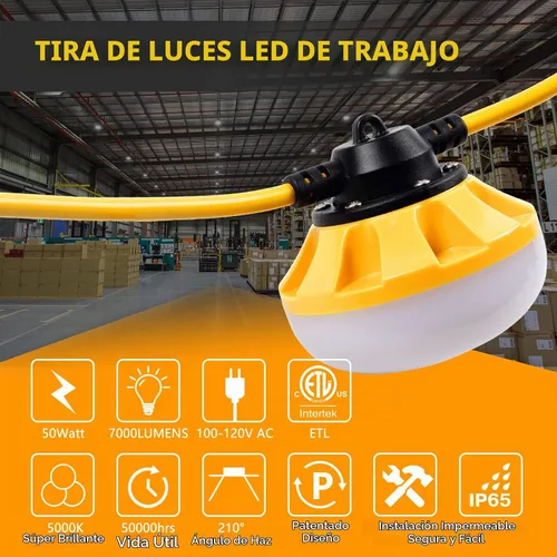Vista 3 de Grado industrial de las luces LED de la cadena de la construcción de 50FT libre para el gancho de escalada
