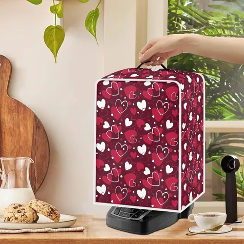 Vista 193 de Funda para cafetera, poliéster, azul, se adapta a la mayoría de máquinas de café estándar, protector resistente al polvo, huellas dactilares Playa