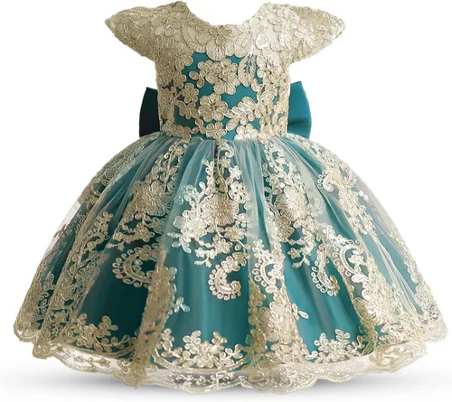 Vista 9 de TTYAOVO Vestido de flores para bebé, cumpleaños, princesa, fiesta, trajes de encaje 06 Borgoña-c
