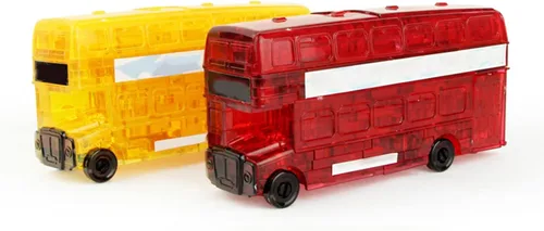 Vista 3 de Rompecabezas de cristal 3D - Modelo de autobús DIY Gadget Blocks Building Toy Gift