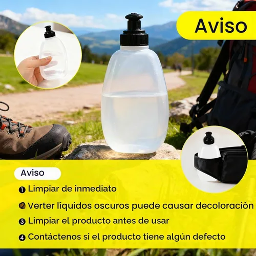 Vista 5 de GAQWOK Paquete de 2 botellas de agua para bicicleta sin BPA de 10 onzas