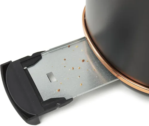 Vista 9 de Haden Dorset - Tostadora de acero inoxidable de 2 rebanadas de ranura ancha con control de tostado ajustable y pies antideslizantes, color negro