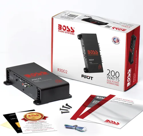 Vista 6 de Boss Din - Sistema de audio individual, 200 vatios 2 canales, Negro