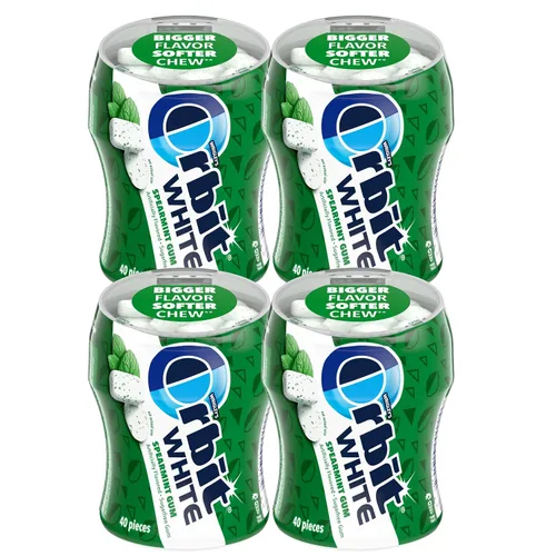 Vista 5 de Orbit Bubblemint Gum, botella de 55 piezas (paquete de 4), goma de mascar sin azúcar