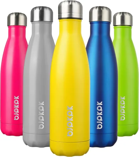 Vista 86 de [Usado] BJPKPK Botella de agua pequeña aislada de 12 onzas, frasco a prueba de A-azul