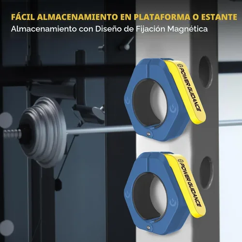 Vista 3 de POWER GUIDANCE Pinzas de barra para pesas, solo para abrazaderas olímpicas de 2 pulgadas, abrazaderas de peso antideslizantes, collar de barra