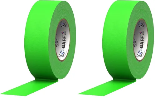 Vista 19 de ProTapes Pro Gaff Cinta de Gaffer de tela mate premium de 1 pulgada de ancho con adhesivo de goma, 11 mils de grosor, 55 yardas de longitud
