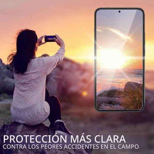 Vista 5 de Inskin Protector de pantalla de vidrio templado para Samsung Galaxy S23 FE 5G de 6.4 pulgadas [2023] – Ultimate 2+2 Set con protector de lente