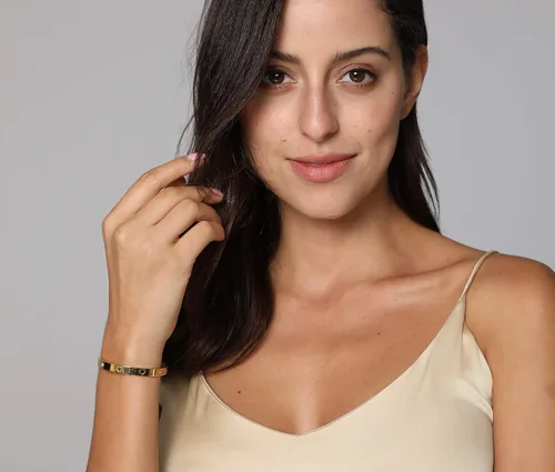 Vista 13 de Regalo de Navidad MVCOLEDY Jewelry - Pulsera chapada en oro o blanco con piedra de corazón de acero inoxidable con cristal para mujer