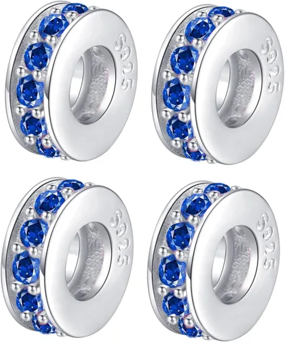Vista 8 de Colgantes de clip de plata de ley para pulseras Pandora Azul (1 unidad)